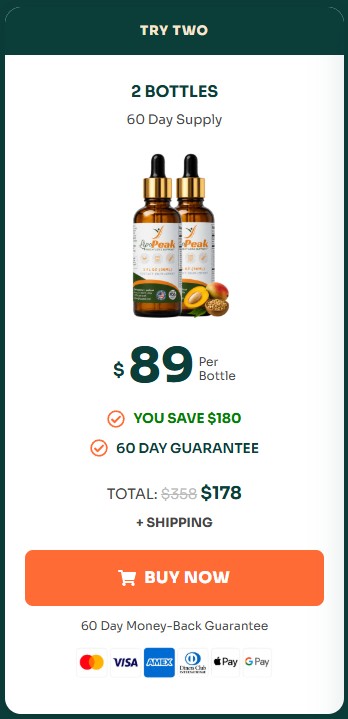 LipoPeak 2 Bottle Price